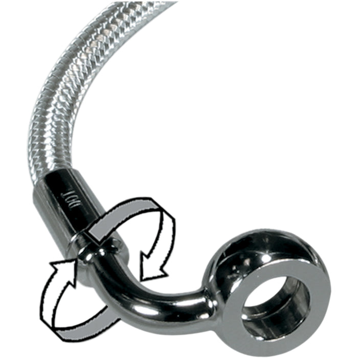Magnum Shielding E-Z Align Series Brake Line - 36444SW For Harley 1984-1987