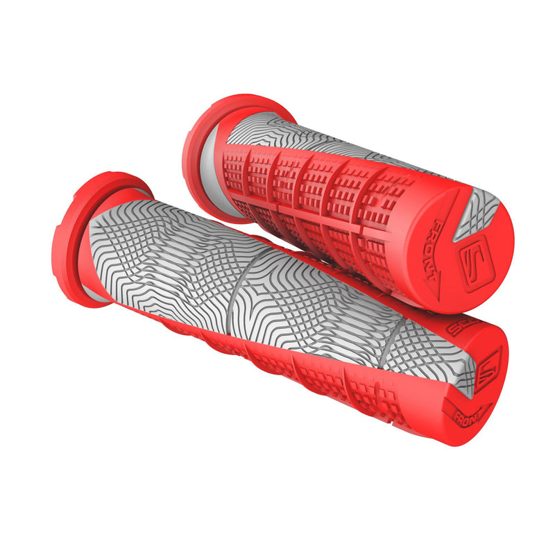 SCOTT 0630-2985 217892-5858 Deuce ATV Grips Grips - Deuce - ATV - Red/Gray