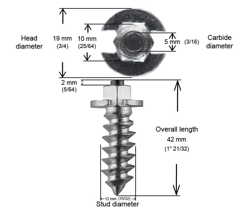 Igrip SS-401000 SS-401000 1 9/16"-40MM SHOULDER STUDS QTY 1000