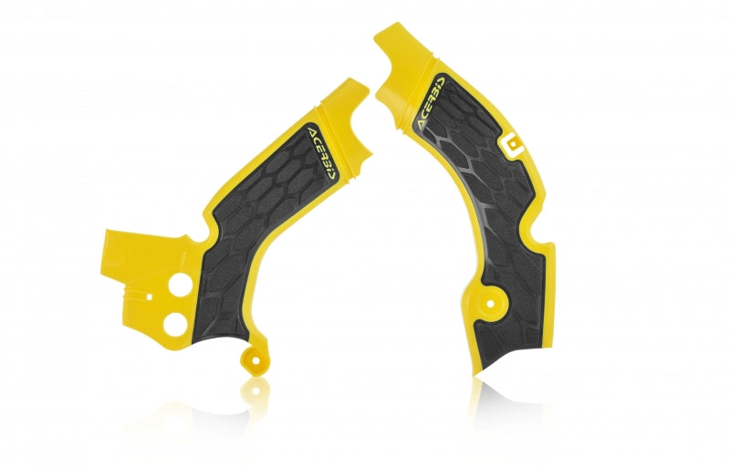 Acerbis 2630531017 08-17 Suzuki RMZ450 Frame Guards- X-grip - Yellow/black - Photo - Primary