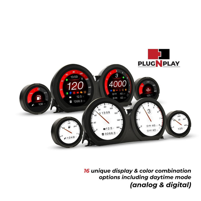 Koso North America 28-61039 BA064930 HD-03X 4 PIECE GAUGE KIT TOURING 14-23