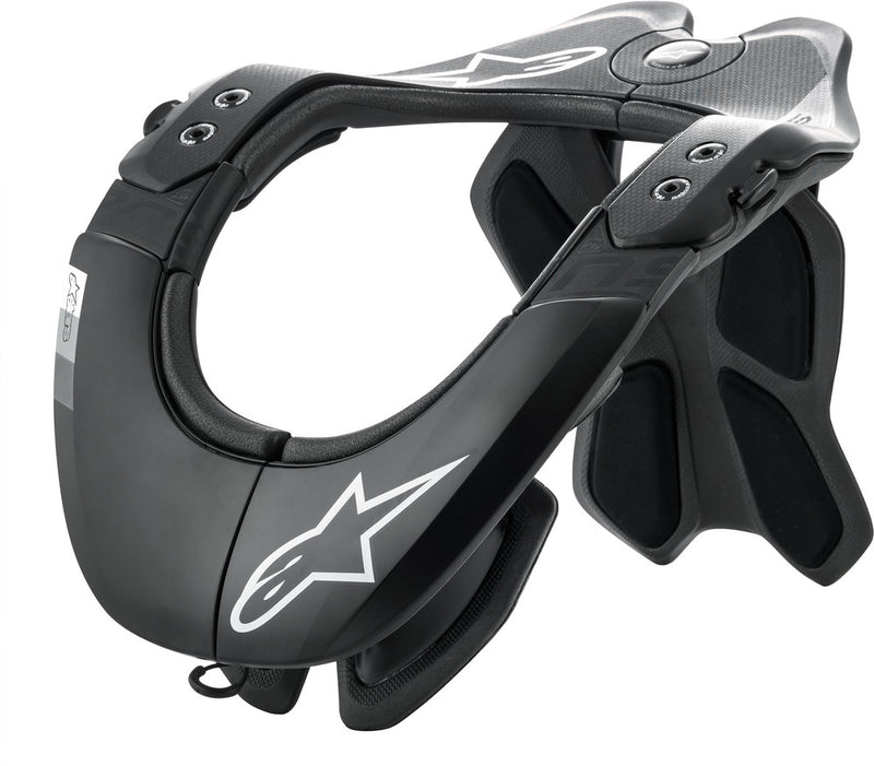 Alpinestars 482-6013 6500019-105-L/XL BNS TECH-2 NECK SUPPORT BLACK/COOL GREY LG-XL