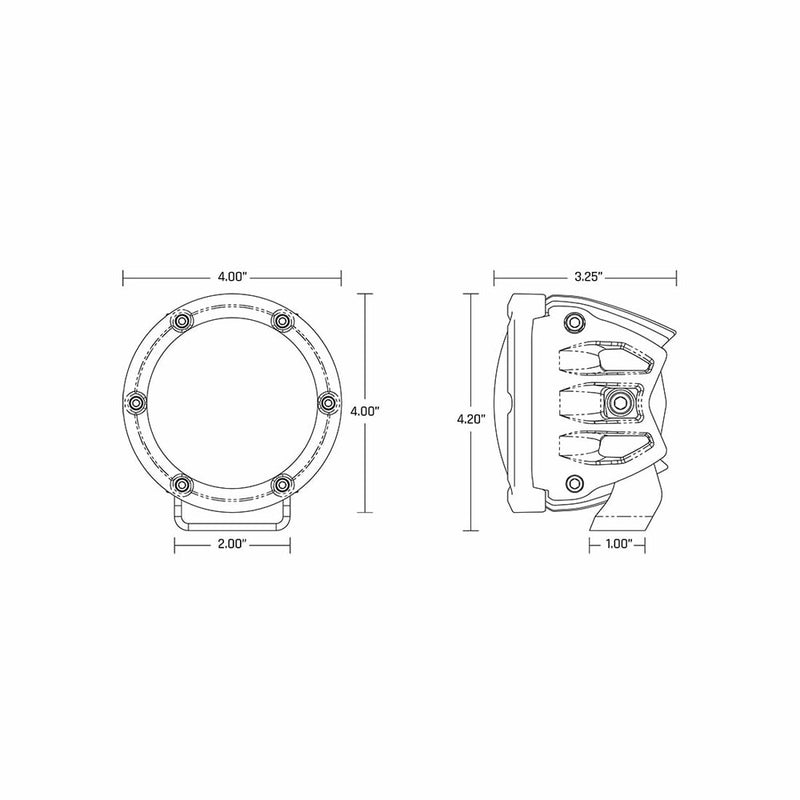 Rigid Industries 652-36302 36402 360-SERIES 4" SPOT RGB/2 RGBW