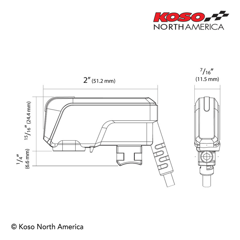 Koso North America 27-5941 KW011000 TYPE-C CHARGER ADAPTER HANDLEBAR