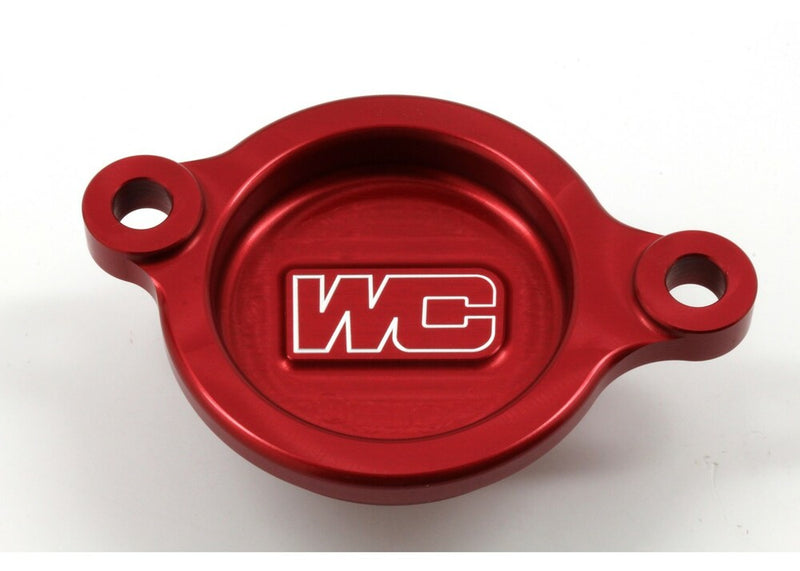 Works OIL Filter Cover RED - 27-006 Honda CRF250R / CRF250RX 2018-2024