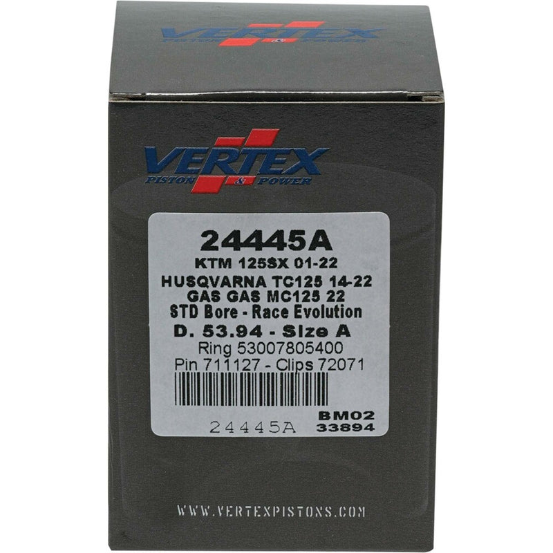 Vertex Piston Kit Cast Race Evolution 53.94/Standard KTM Husqvarna GAS - 24445A For Husqvarna TC 125 2014-2024 | KTM SX 125 2001-2024
