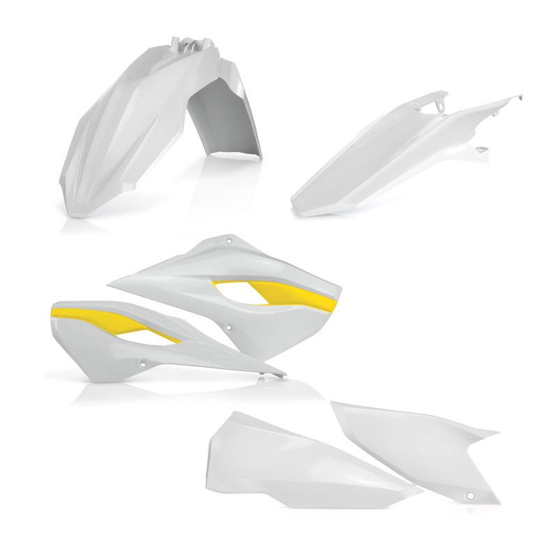 Acerbis 2403074891 15-16 HusqvarnaTE125-300/ FE250-501 Plastic Kit - White/yellow Original 15 - Photo - Primary