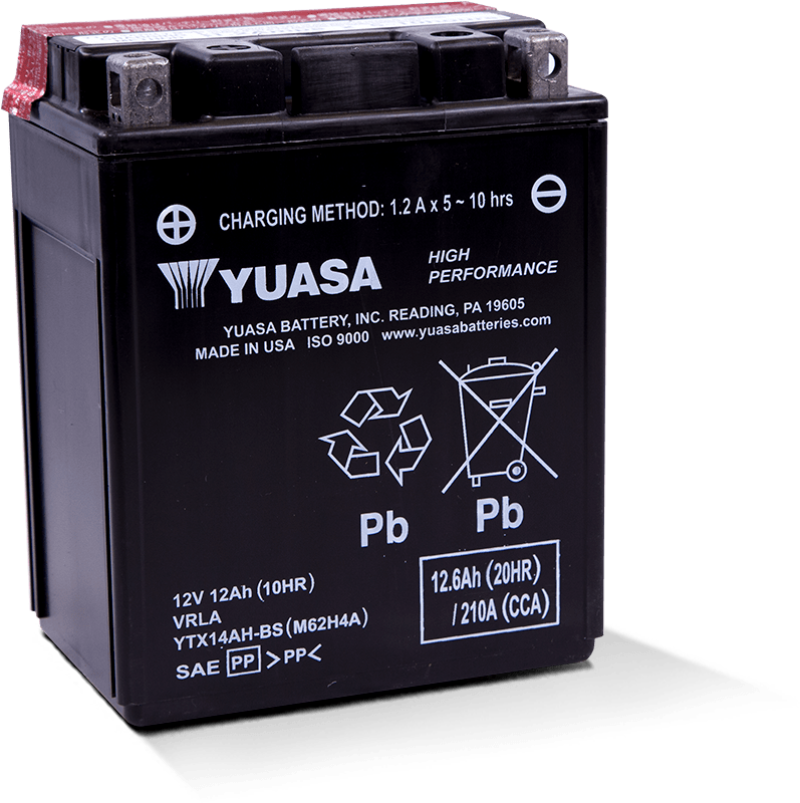 Yuasa Battery YUAM62H4A Yuasa YTX14AH-BS High Performance AGM 12-Volt Battery W/bottle - User 1