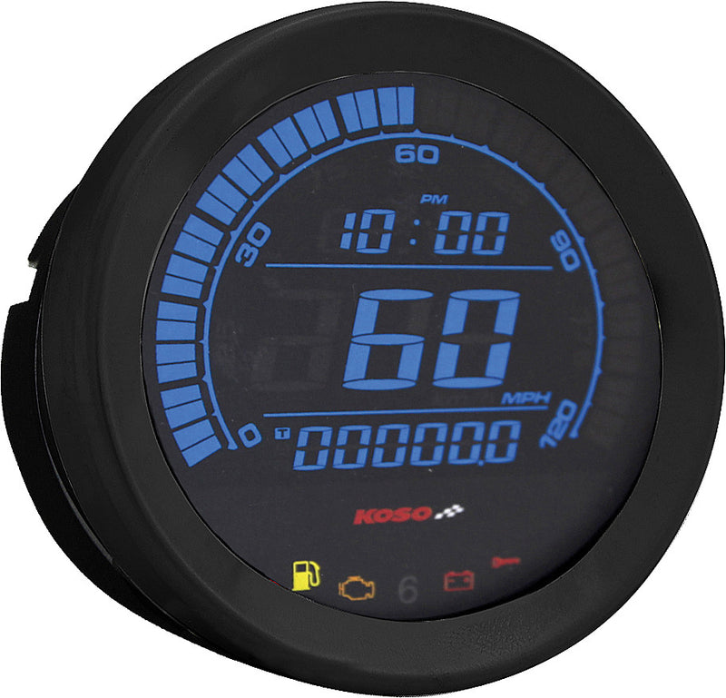 Koso North America HD-02 Series Gauge Kit Black Bezel OIL Temp - BA050907 For Harley Touring 2004-2013