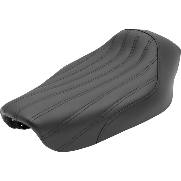 SADDLEMEN 0803-0522 804-04-0023 Knuckle Solo Seat - Ribbed - Black - FXD '04-'05