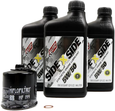Klotz Oil Sidexside OIL Change Kit 5W50 W OIL Filter POL - KU-102 Polaris RZR 2019-2023