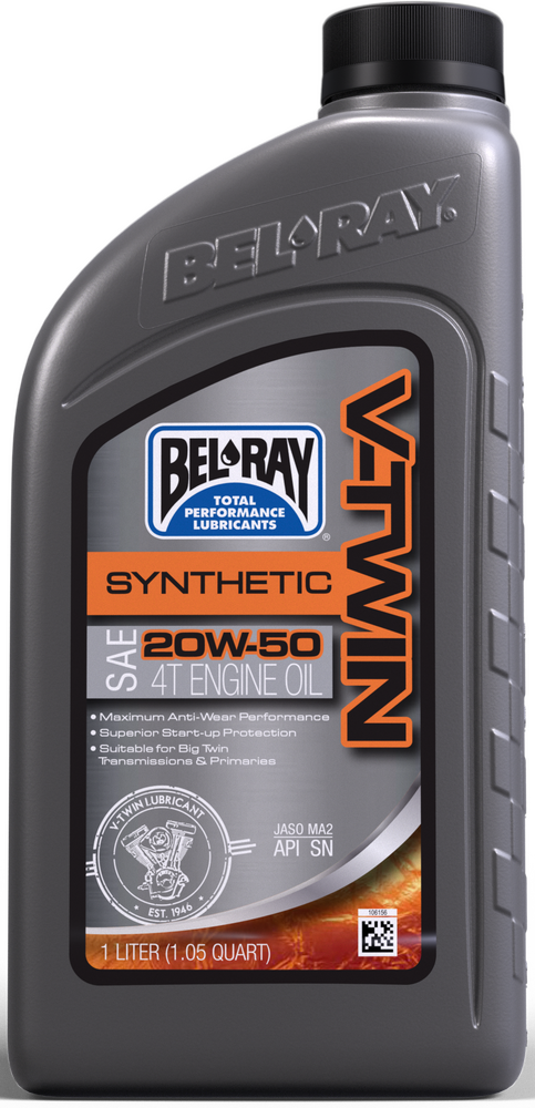 Bel-ray 840-1489 303133150160 V-TWIN SYNTHETIC OIL 20W50 1L