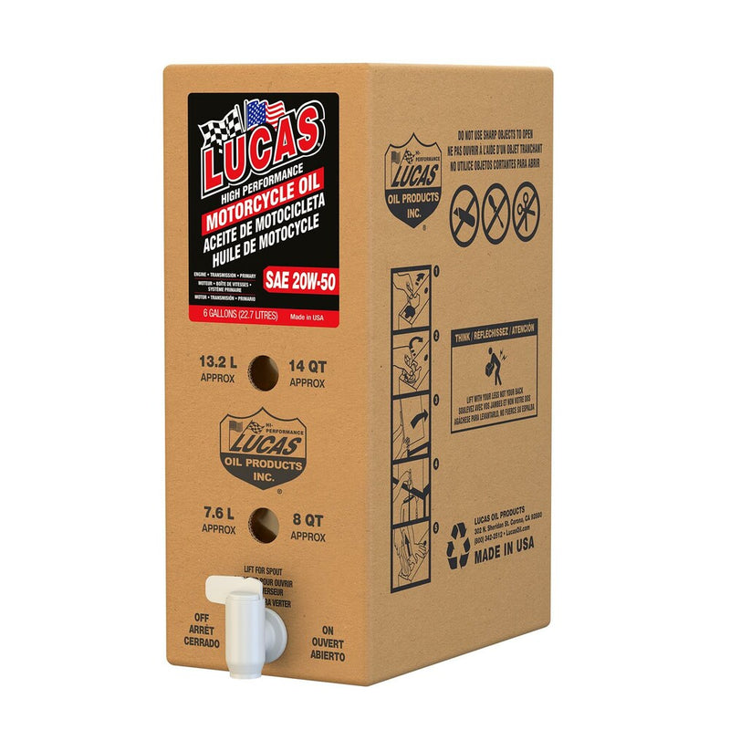 Lucas 58-50241 18032 HIGH PERF MIN ENGINE OIL 4T 20W50 6GAL BOX