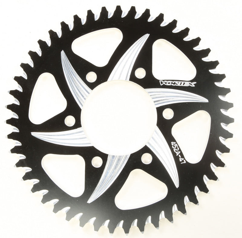 Vortex Rear CAT5 Sprocket Aluminum 47T-520 Black - 452AZK-47 Kawasaki Motorcycles 1990-2014