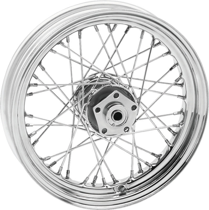 Biker's Choice 492455 Bikers Choice 73-83 FL FX Chrome 16 Inch Dual Flange Wheel Replaces H-D 40968-73 - Photo - Primary