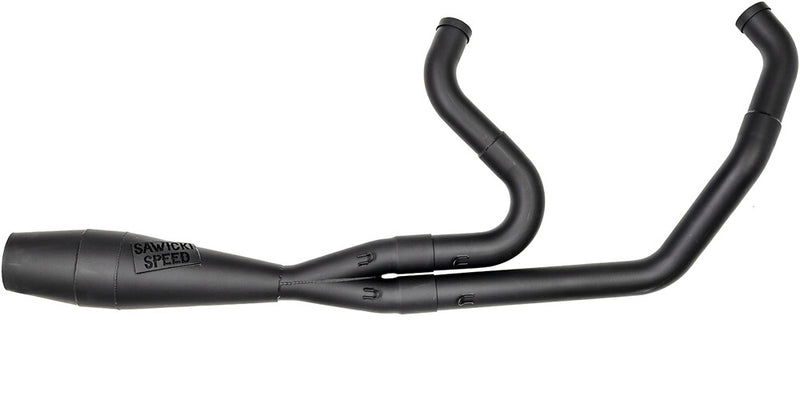 Sawicki 2IN1 M8 FLT Shorty Cannon Black For Harley Touring 2017-2023