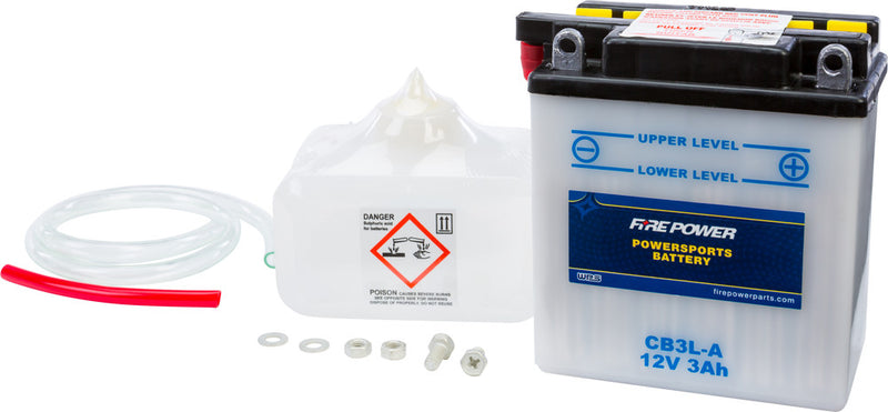 Fire Power 490-2145 CB3L-A BATTERY W/ACID CB3L-A 12V HEAVY DUTY