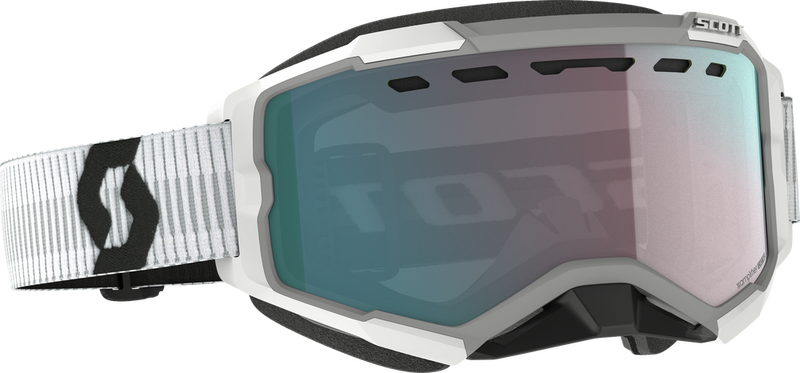 Scott Fury Goggle Snow Cross White With ENH Aqua Chrome - 278605-0002351