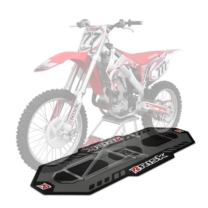 RISK RACING 9501-0153 00244 Risk Factory Pit Mat Factory Pit Mat - Gray/Black