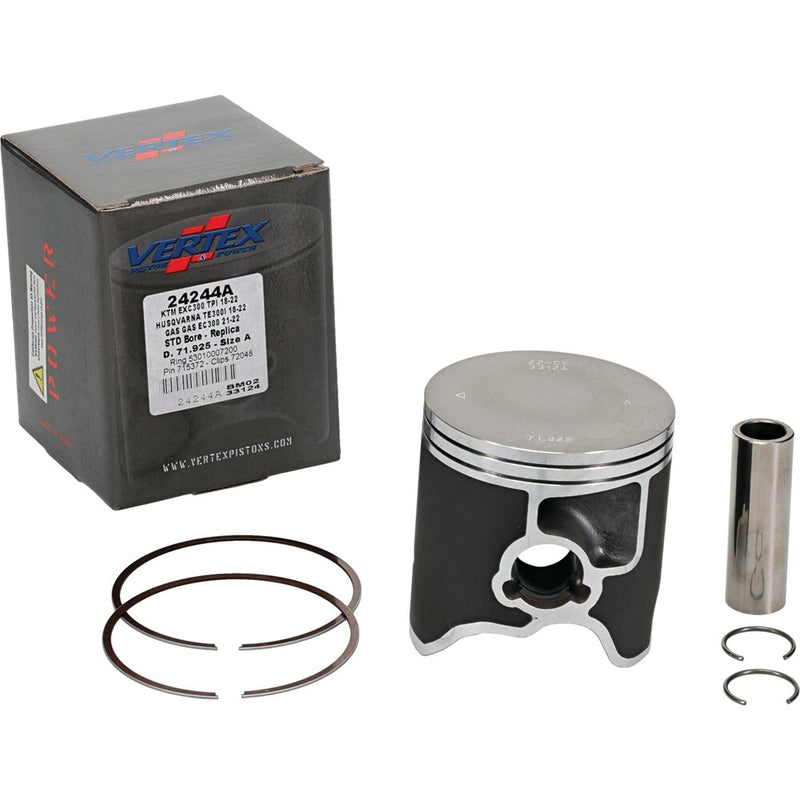 Vertex Piston Kit Cast 71.925/Standard - 24244A For KTM XC 300 2019-2024 | Husqvarna TE 300 / TE300i / 300i 2018-2024