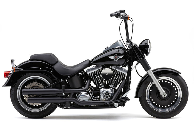 Cobra 3" NH Series Slip-ONS Black FAT BOY DCE - 6041B For Harley Softail 2007-2017