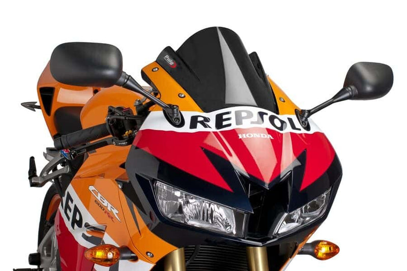 Puig Hi-Tech Parts Windscreen Racing Black - 6478N Honda CBR600RR 2013-2025