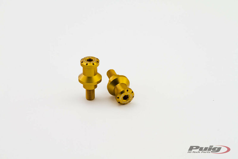 Puig Hi-Tech Parts Swingarm Spools HI-Tech 10MM Gold 2/PK - 5924O For Kawasaki Motorcycles 1998-2012 | KTM 390 2015-2020