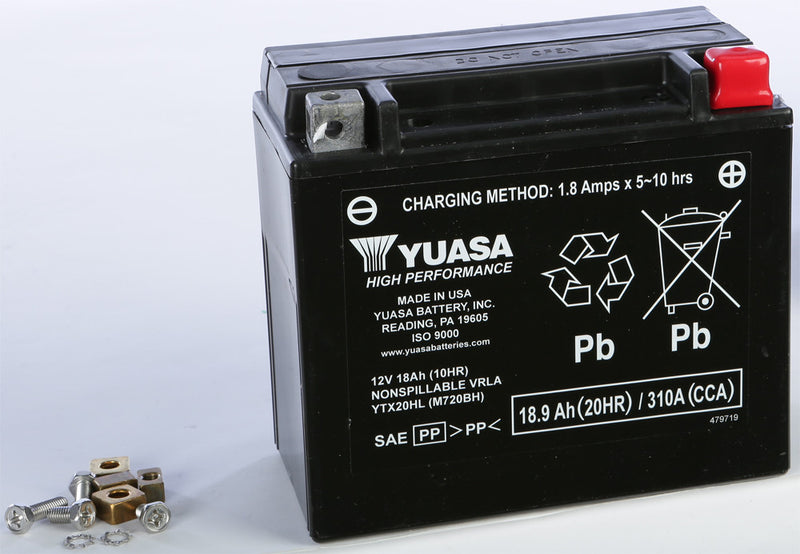 Yuasa Battery YTX20HL Sealed Factory Activated - YUAM720BH For Ski-Doo Snowmobiles 2004-2023 | Polaris Sportsman / Scrambler 2007-2021