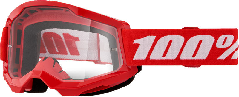 100% 610-5226 50027-00018 STRATA 2 GOGGLE RED CLEAR LENS