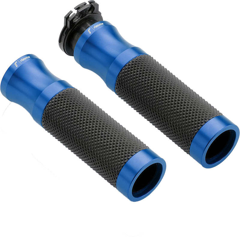 Rizoma Grips Sport 22MM Blue - GR205U For Honda CBR650R 2023 | Kawasaki 650 2023 | Moto Guzzi Stone 2023