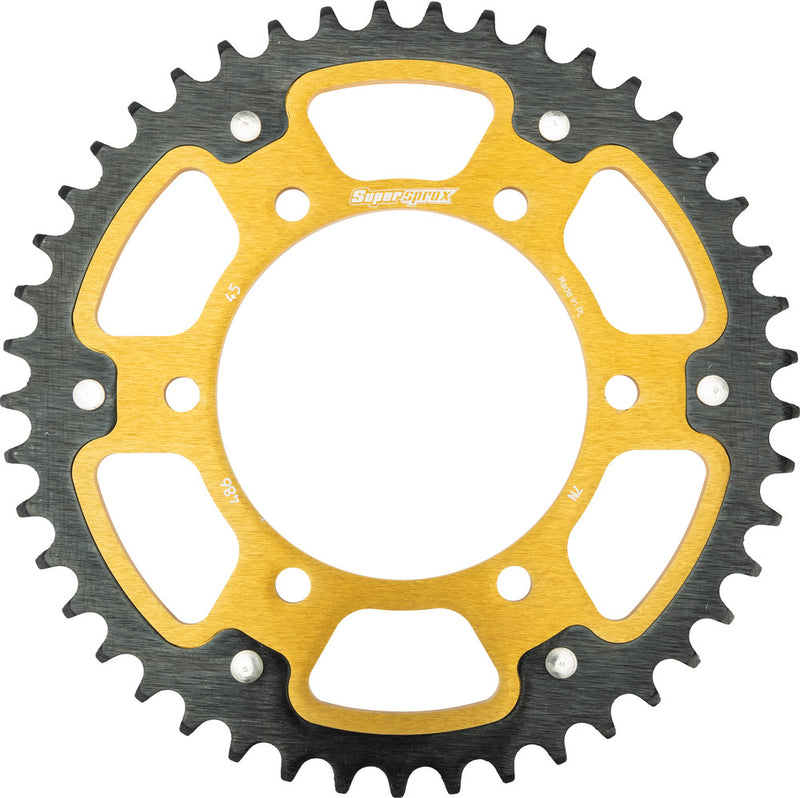 Supersprox Rear Stealth Sprocket Aluminum Steel 45T-520 GLD - RST-486-45-GLD Yamaha R3 2015-2017