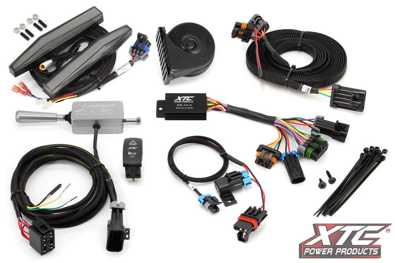 Xtc Power Products Auto Turn Signal Kit With Billet Lever AND Front DRL Lights POL - ATS-L-POL-RBU-DRL Polaris Ranger 2019-2024