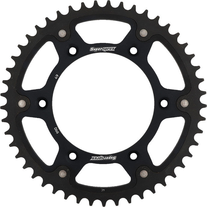 Supersprox Rear Stealth Sprocket Aluminum Steel 49T-520 Black - RST-990-49-BLK KTM 620 Duke / 640 Duke / 690 Duke 2008-2016