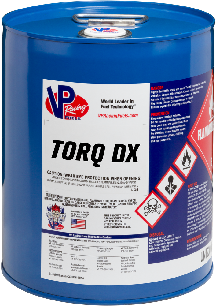 Vp Racing 30-36165 2122 VP TORQ DX VP FUEL 5 GAL PAIL