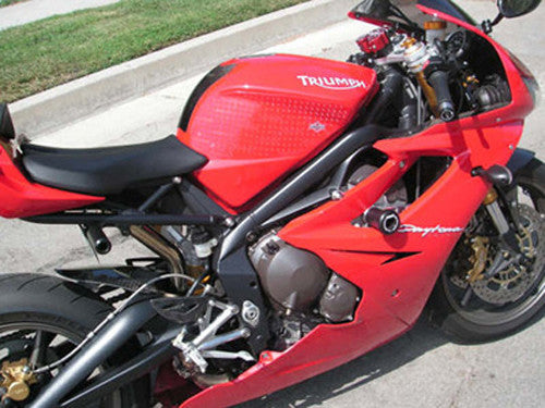 Stompgrip Tank PAD Kit Volcano Clear Black - 55-10-0078H Triumph Daytona / Street 2013-2023