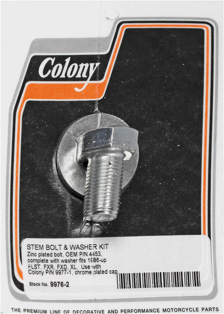 Colony Machine Stem Bolt & Washer Kit Flst FXR FXD XL - 9976-2 For Harley 1986-2019