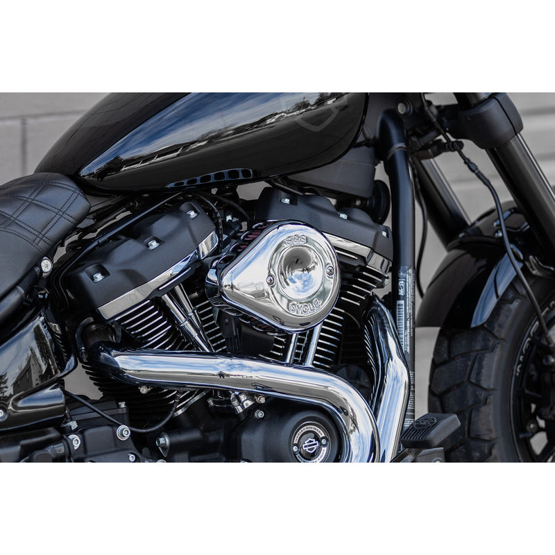 S&S CYCLE 1014-0272 170-0367 Stealth Air Cleaner Cover - Mini Teardrop - Chrome