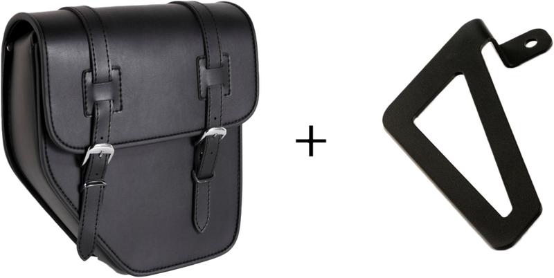 Customacces 561-06284 APS016N IBIZA SADDLEBAG BLACK LEFT W/BASE +SUPPORT