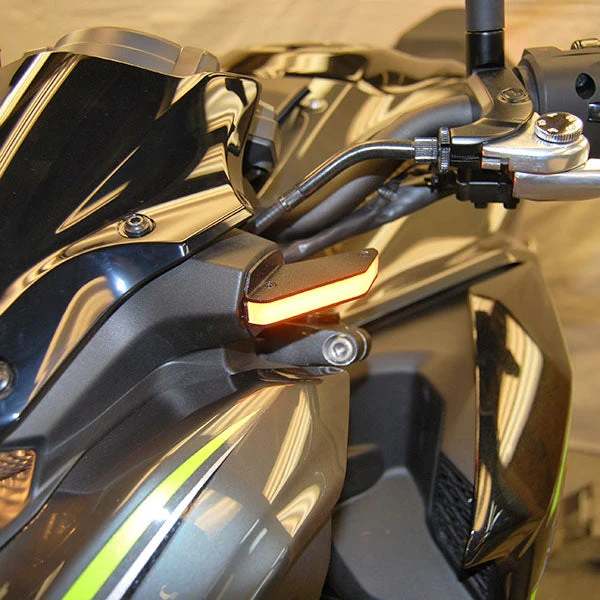 New Rage Cycles Front LED Turn Signals With Load EQ - Z900-FB-20-L Kawasaki 900 2017-2022