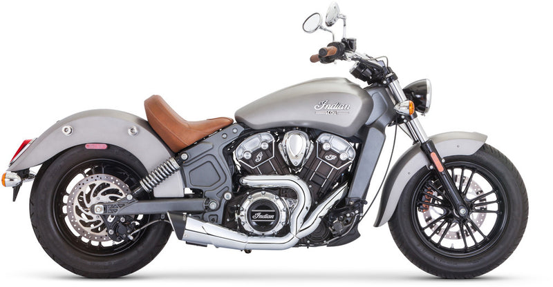 Freedom Combat 2-1 Shorty Black W Chrome TIP ` - IN00086 For Indian Scout 2015-2019