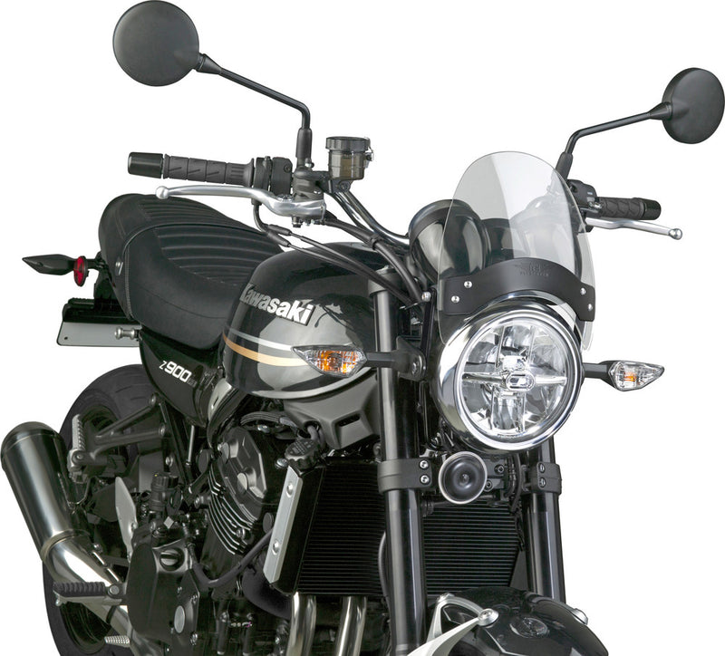 National Cycle Flyscreen Windscreen Smoke Black Hardware - N2543-002 For Suzuki Motorcycles 1972-1988 | Triumph Motorcycles 1995-2016