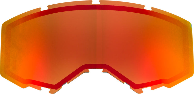 Fly Racing 37-5445 FLB-017 DUAL LENS W/O VENTS ADULT RED MIRROR/BROWN