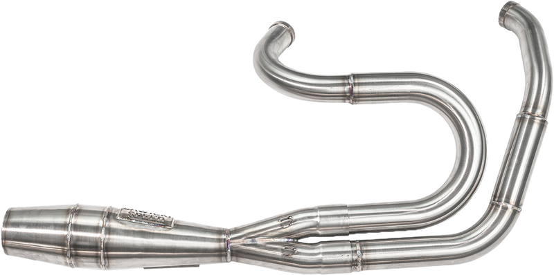 Sawicki 2IN1 Dyna Shorty Cannon BIG Inch Brushed SS - 930-01244 For Harley Dyna 1991-2017