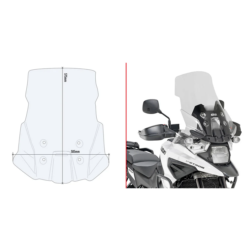 Givi Windshield Specific Clear - D3117ST Suzuki 1050 Strom 1050 / 1050XT Strom 1050XT 2022-2024
