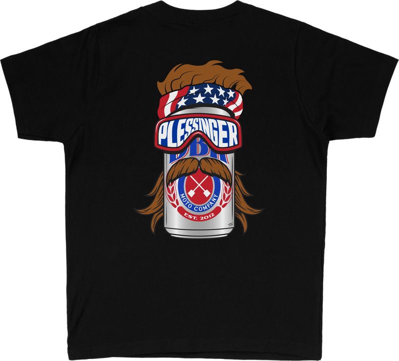 Dbk 325-00023YM YTAP-MULLETMADN-M MULLET MADNESS YOUTH TEE BLACK YM
