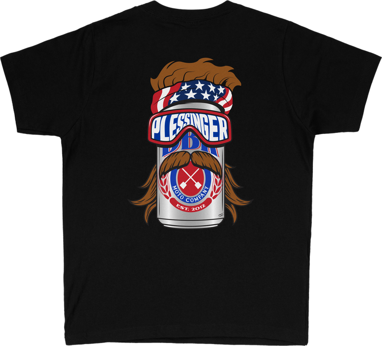 Dbk 325-00023YM YTAP-MULLETMADN-M MULLET MADNESS YOUTH TEE BLACK YM