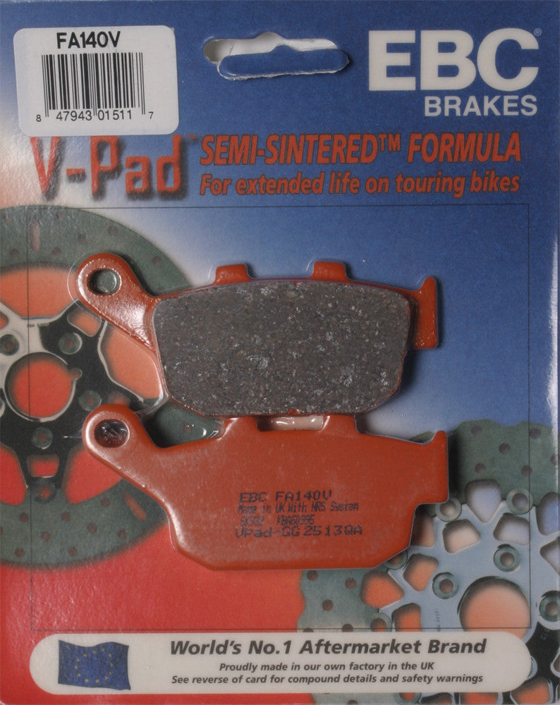 EBC Brake Pads V-Series - FA140V For Honda Motorcycles 2012-2017 | Triumph Motorcycles 2000-2013 | Buell Motorcycles 1998-2010 | Kawasaki 900 2017