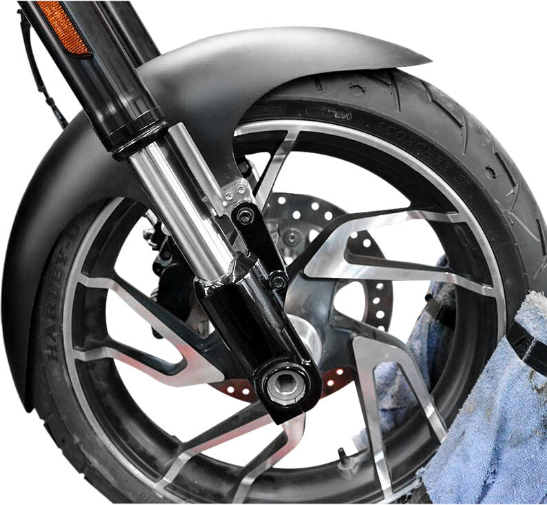 Paul Yaffe Bagger Nation Cafe Fender 19" Steel Satin Spacers ` - CAFE-19-13E-S For Harley Touring 1986-2013