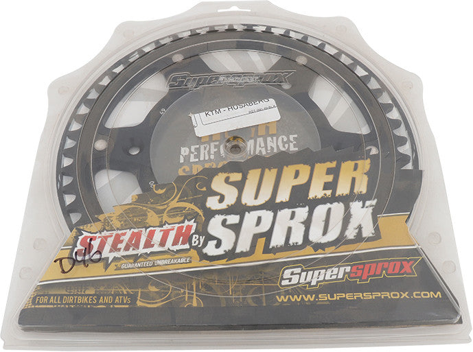 Supersprox Rear Stealth Sprocket Aluminum Steel 49T-520 Black - RST-990-49-BLK KTM 620 Duke / 640 Duke / 690 Duke 2008-2016
