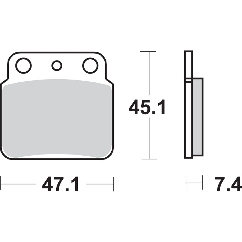 Sbs Brake Pad - 649SI For Suzuki LT500R QuadRacer / 250 QuadRacer / QuadSport / 450 QuadRacer 2003-2014 | Hyosung TE450S / TE 450 2008-2011